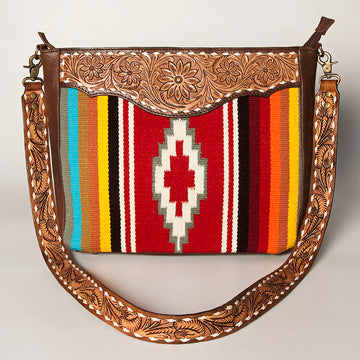 American Darling Cross Body Saddle Blanket Genuine Leather Western Women Bag Handbag Purse | Crossbody for Cute